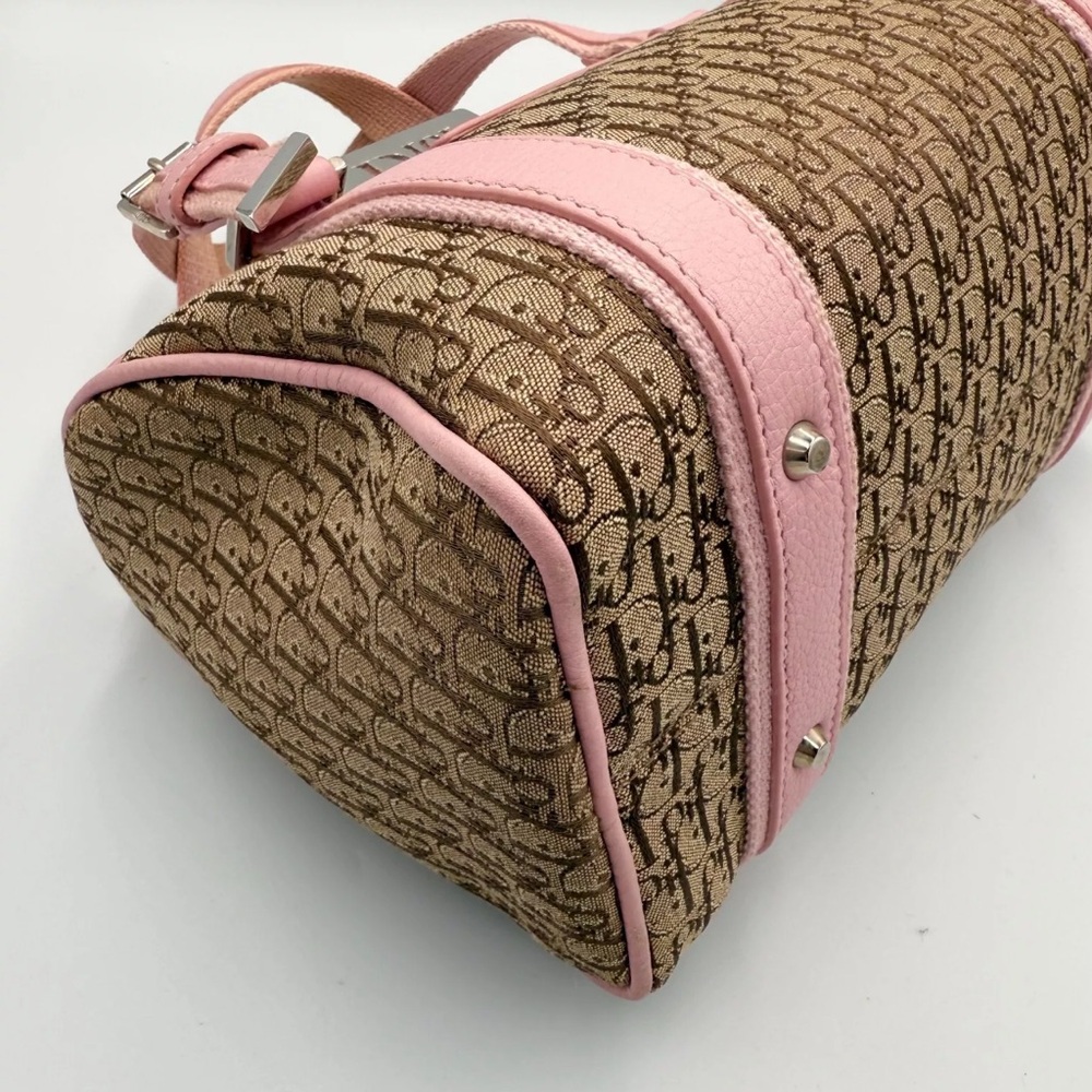 SOLDX RARE Auth Like New DIOR Street Chic Mini Boston Pink & Brown Women's Bag - Picture 9 of 14